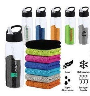 Garrafa Rpet Hydrotowel com Toalha