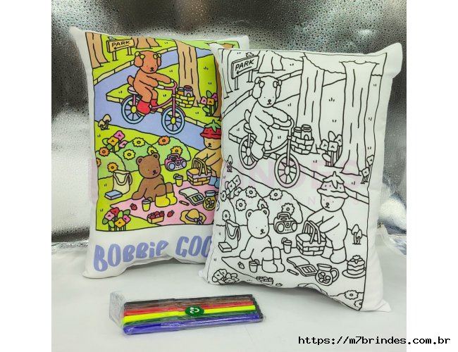 Almofada para Colorir + Canetinha
