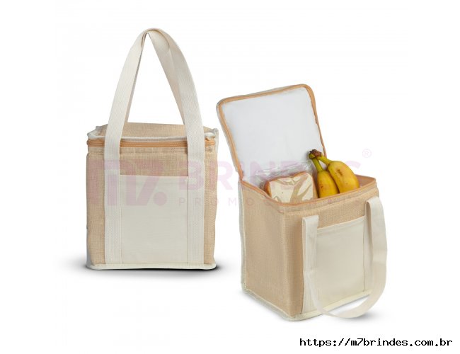 Bolsa T�rmica em algod�o e Juta sint�tica (21x19x15cm)