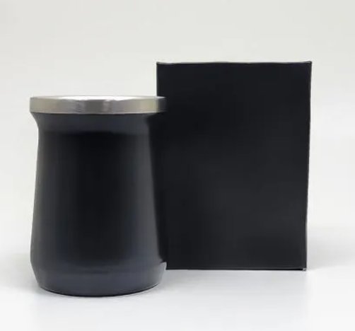 Cuia Trmica Em Ao Inox - Preto - 250 Ml