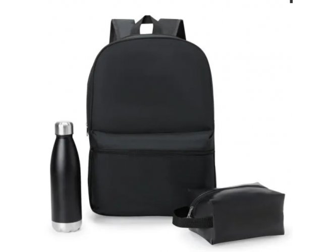 Conj. Mochila, Necessaire E Garrafa - 3 Ps