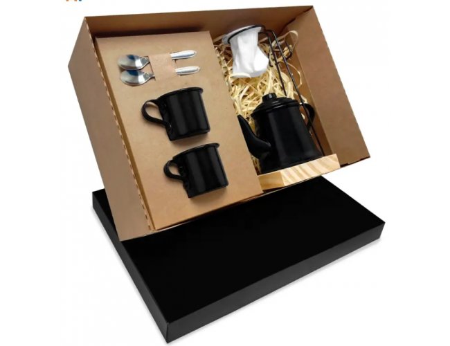 Kit Caf com Bule e Mini Colheres