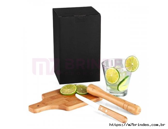 KIT PARA CAIPIRINHA EM BAMBU IBIZA - 0,35 L - 4 PS