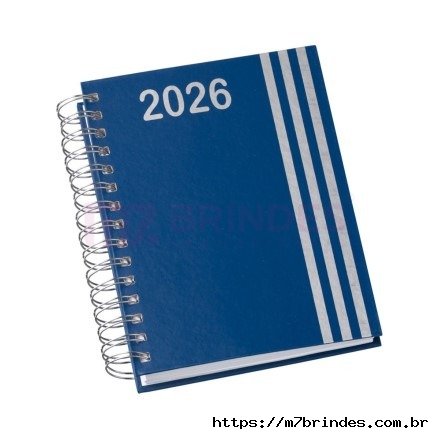 Agenda Wire-o Capa Premium com Faixa Azul com Ano