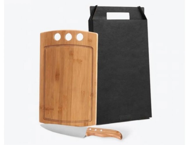 CONJ. PARA CHURRASCO EM BAMBU / INOX CALIFORNIA - 2 PS