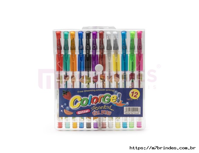 Kit Canetas Gel 12 cores