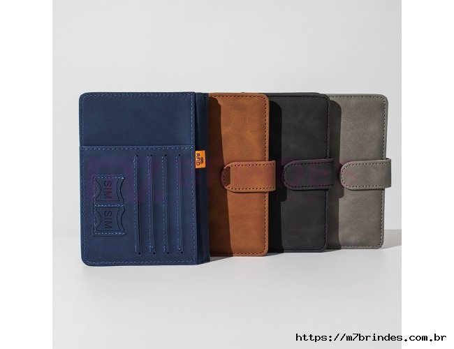 Porta-passaporte em Couro Sintético