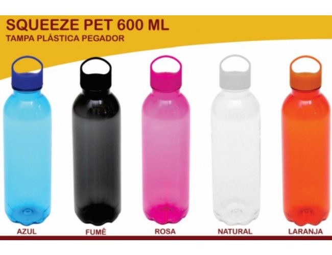 Squeeze Pet 600ml Pegador