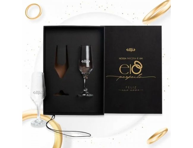 Jogo De Taas De Vidro P/ Champagne 186 Ml - 2 Ps