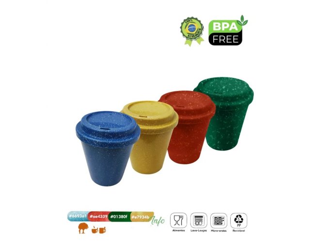 Copo de Fibras de madeira com polipropileno 350ml